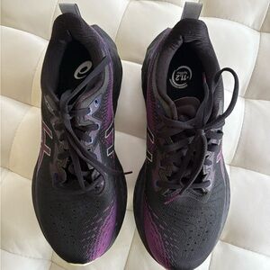 Asics NovaBlast Purple and Black Athletic Shoe